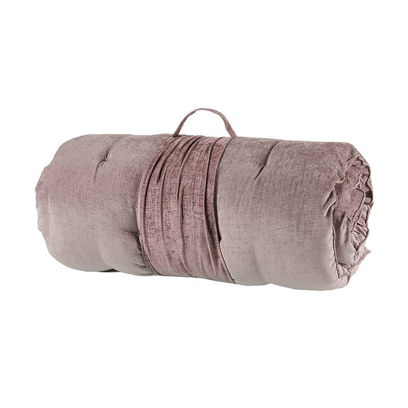 Coussin de sol Poly Chenille 27 po, Très grand lit, Rosé