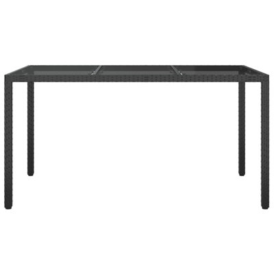 Bryssia Square Glass Outdoor Dining Table - 150 cm W 90 cm D