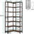 7-tier Hexagon Corner Bookshelf – Space-saving Display & Storage Unit With Side Railings, Metal Frame, Adjustable Feet For Living Room, Bedroom, Office-723279314-735428882