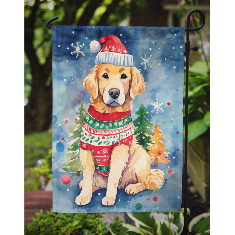 Polyester double face Noël, H 15,5 po x l 11,25 po