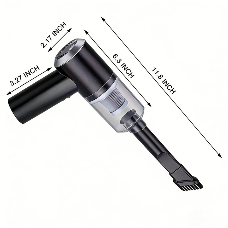 Portable Handheld Vacuum Cleaner, Wireless Usb Rechargeable Dust Buster With Brush & Flat Nozzle