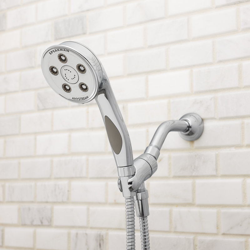 Pomme de douche à main multifonction Caspian, Chrome poli