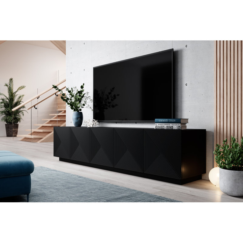 Abbigale Unfinished TV Stand for TVs up to 55", Black