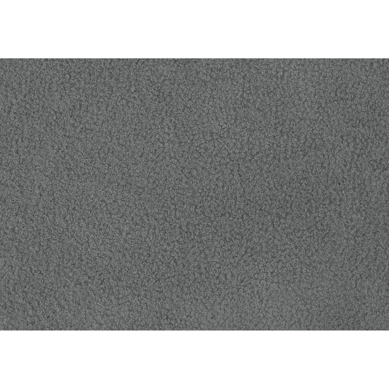 Cadre de lit double capitonné gris foncé foncé pour chambre à coucher transitionnelle, structure et bois massif, profil bas avec tête de lit épaisse rembourrée et confortable