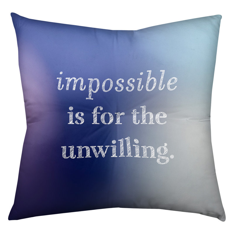 Throw Pillow, 26" H x 26" W, Blue/White