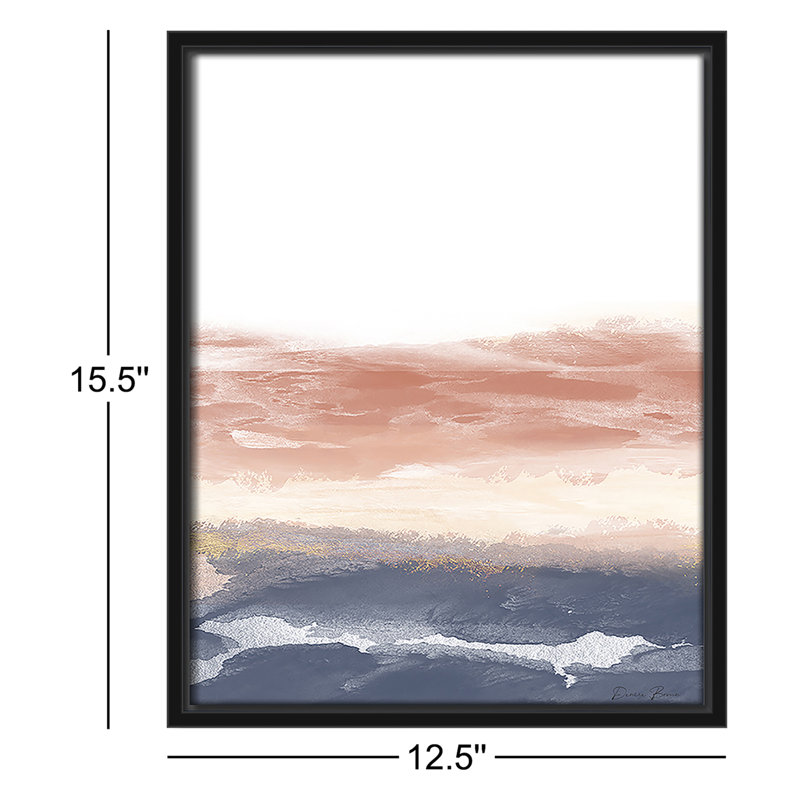 Pomeline Endurance - reproduction de cadre flottant sur toile, Noir, H 15,5 po x l 12,5 po x P 2 po
