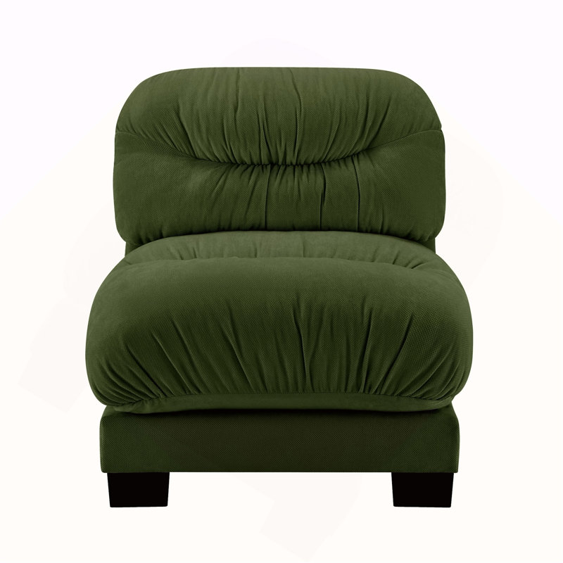 Flora Armless Sofa Chenille- Green