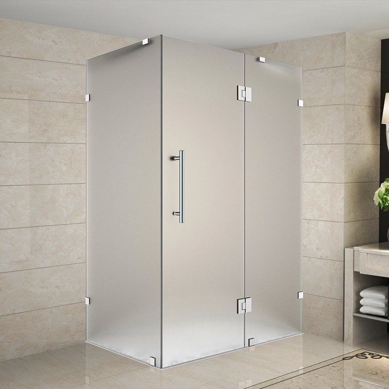 Avalux 37" x 72" Rectangle Hinged Shower Enclosure, 37" x 72", Chrome