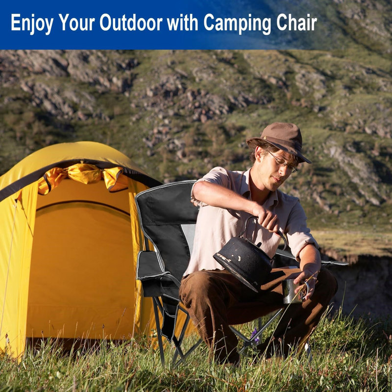 2PCS Collapsible Folding Camping Chairs