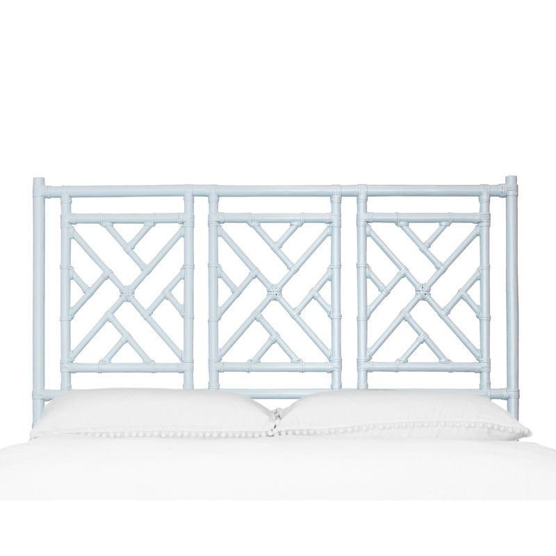 Tête de lit Chippendale à cadre ouvert, Grand lit, Bleu clair