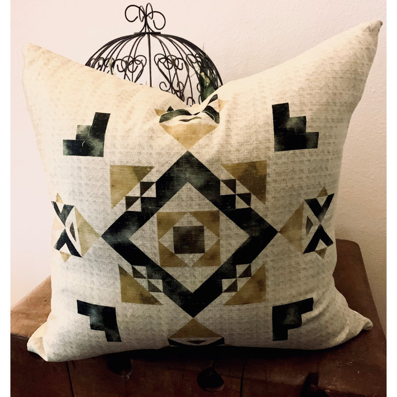 Geometric Cotton Throw Pillow
