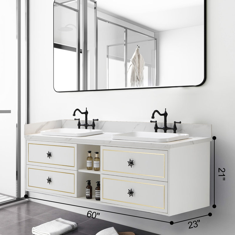 Base de meuble-lavabo double 60 po