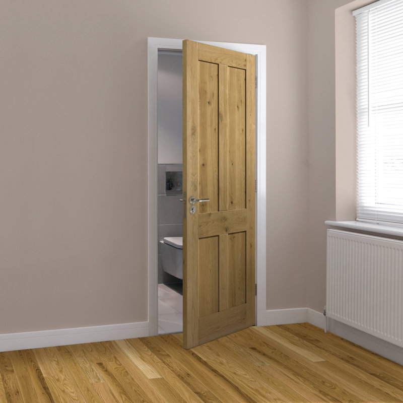 Rustic Oak Internal Door Prefinished, 198.1cm H x 61cm W x 3.5cm D