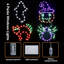 Ensemble de 4 guirlandes lumineuses d'Halloween pour fenêtres d'intérieur
