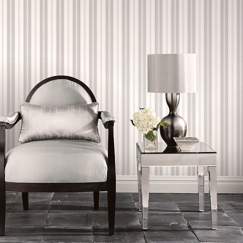 Dristy 10m x 52.8cm Matte Wallpaper Roll, Grey/Silver