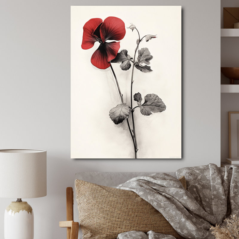 Red Violets Dreamer II, H 40 po x l 30 po x P 1,5 po, Toile tendue