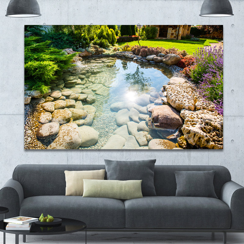 «Stream in Rocky Landscape», reproduction de photo sur toile tendue, H 20 po x l 40 po x P 1po