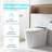 Modern Smart Toilet With Bidet Seat, Auto Open/Close, Foot Sensor, Warm Water & Dryer