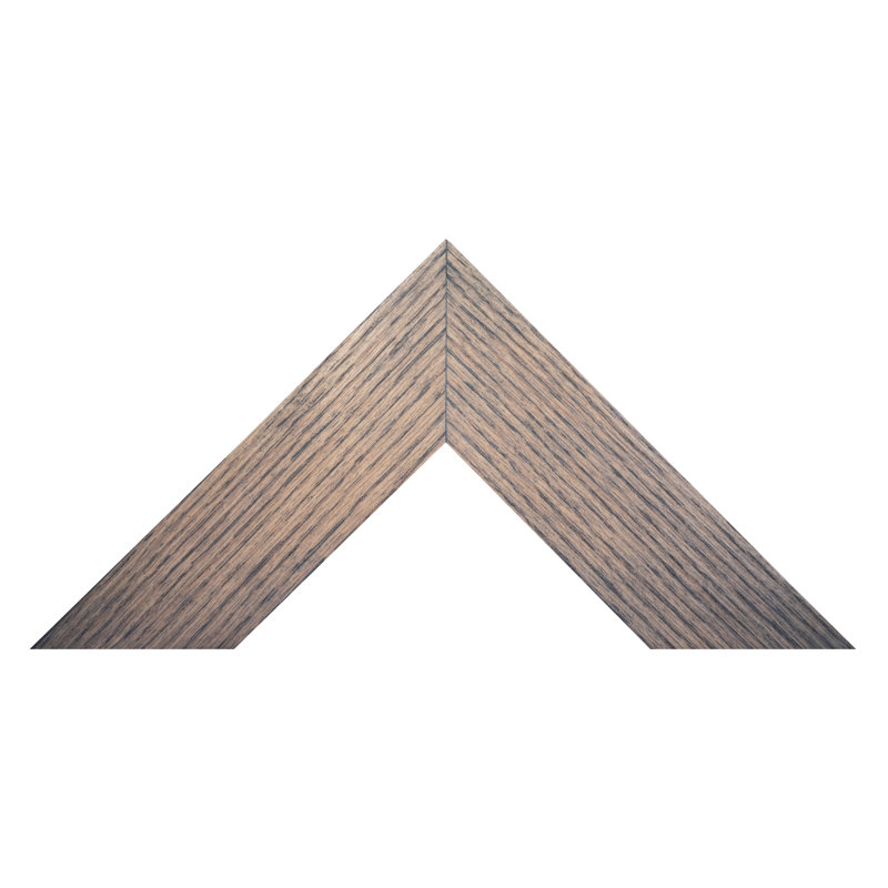 Miroir en bois franc Ebark Designs Ebark - chêne rouge 2 po, 57 po x 30 po, Gris carbone