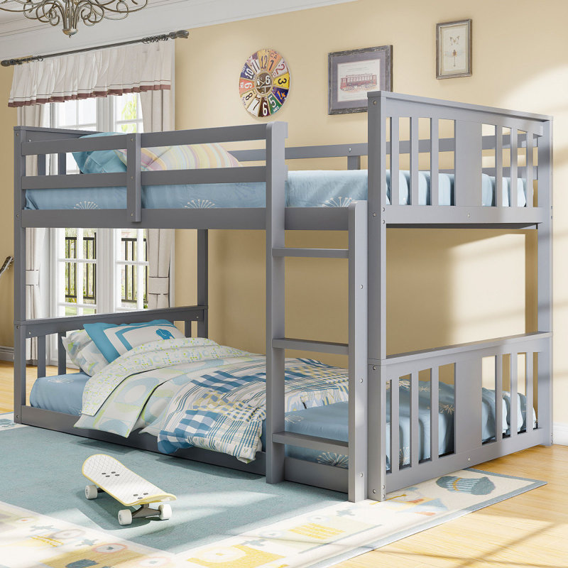 Lit superposé simple avec échelle, gris (ancien SKU: N708P242163E), Grey