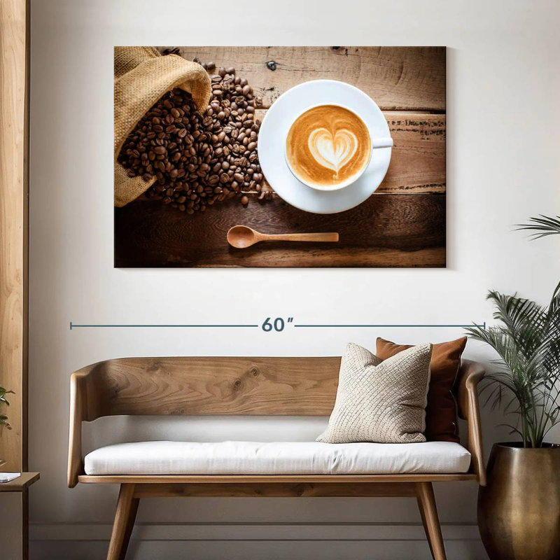 Yarlin Latte Coffee, 32" H x 48" W
