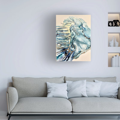 Art mural sur toile tendue - «Mystical Sea Horse» par Amy Tieman pour décoration de salon, de chambre à coucher ou de bureau - 18 x 24