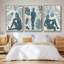 Ensemble de 3 pièces encadrées sur toile Moon Gazer II-97709166-97709172