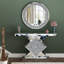 Console avec miroir rond 47 po Amla