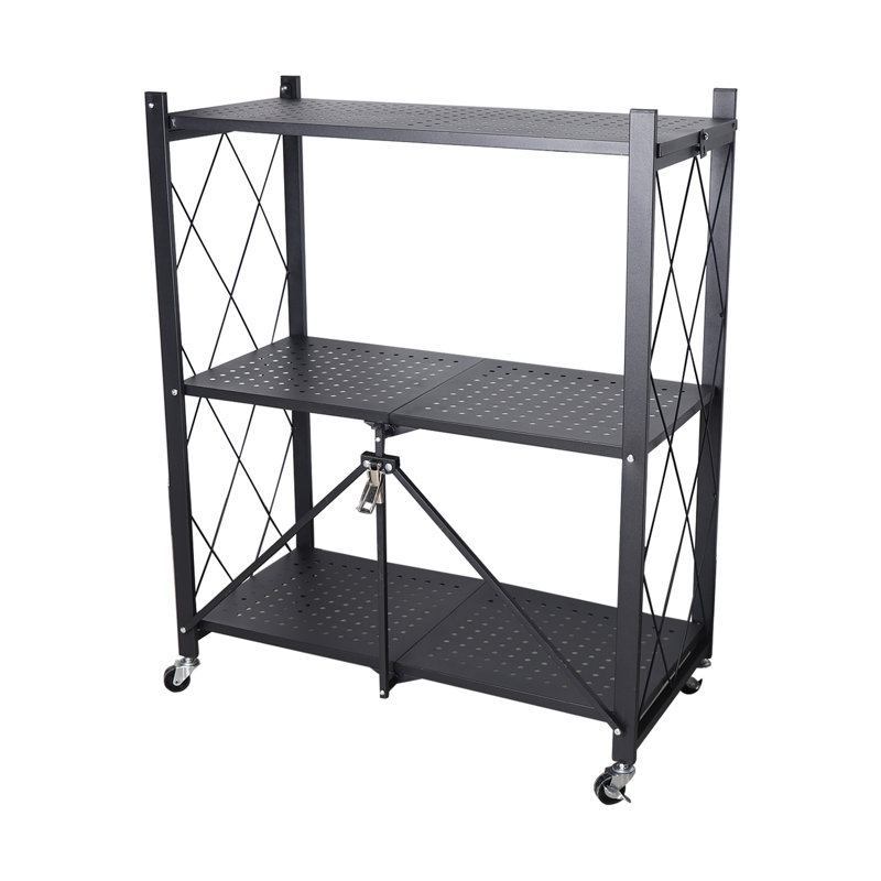 Kulseth 3-Tier Storage Cart With 4 Brake Alloy Universal Wheels
