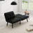 Adjustable Futon Sofa Bed With Velvet Fabric And Convertible Design-91295947