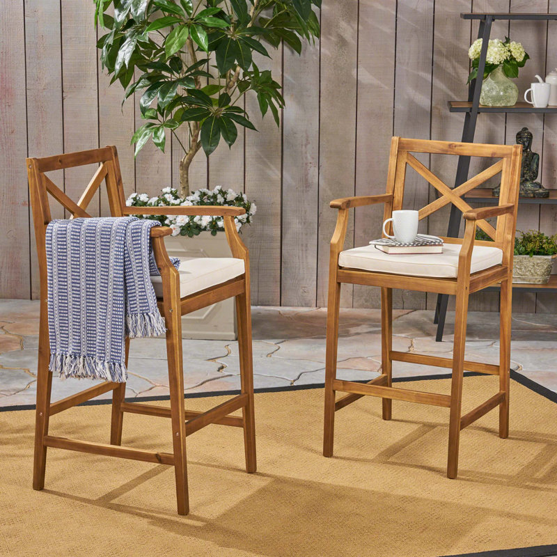 Bar Stools, Beige, Brown