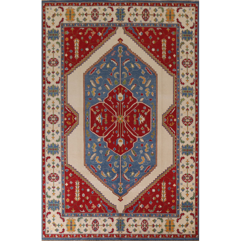 Tapis ivoire Kazak 9 x 12