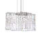 Selene 2 Light 14.5in x 7.5in Pendant in Polished Stainless Steel with Clear Optic Crystals
