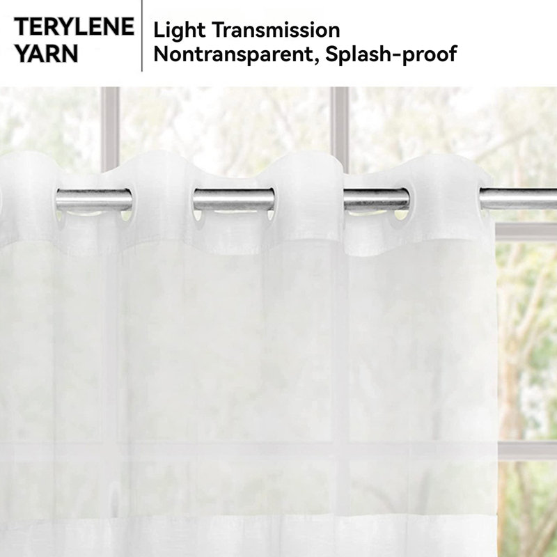 Ensemble de rideau de douche imperméable sans crochets 71 po x 74 po