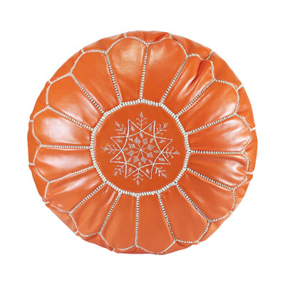 Leather Pouf