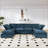 Double-Layer Cushion Modern Large U-Shaped Modular Sofa-35370058