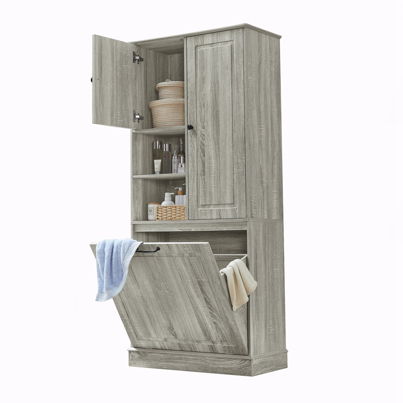 Grande armoire de rangement avec tablettes réglables, Chêne