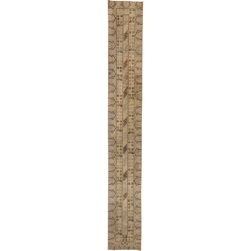 Modern One-of-a-Kind Runner 2'9" X 19'9" Hand Knotted Area Rug