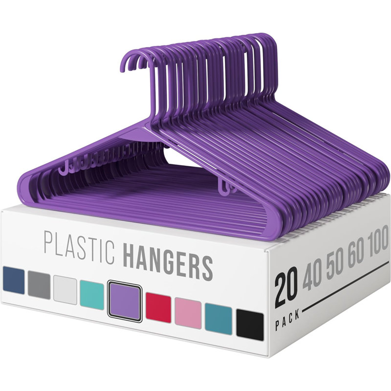 Portemanteaux en plastique, Mauve, 20
