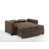 Similicuir brun foncé est en rupture de stock