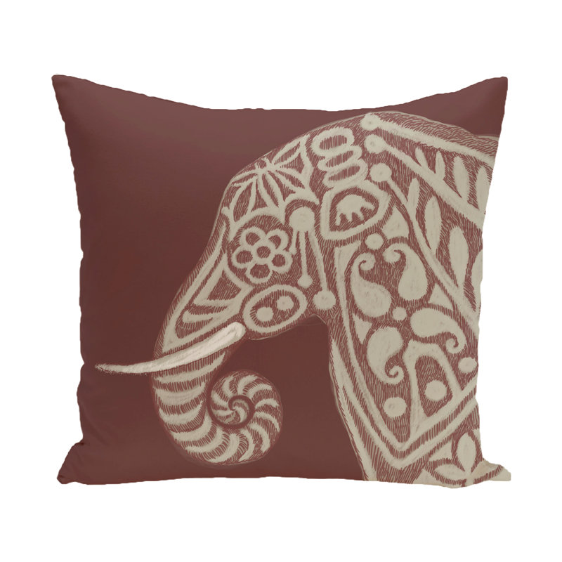 Reversible Throw Pillow, 20" H x 20" W, Brown