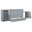 Grand lit escamotable avec port USB, grand tiroir et armoire / bureau - Lit armoire polyvalent-161575587