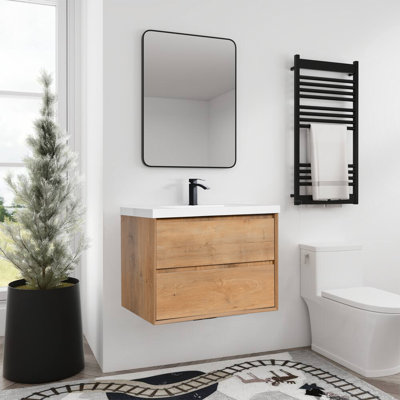 Aeris 36-Inch Modern Single Sink Bathroom Vanity Set With 2 Drawers