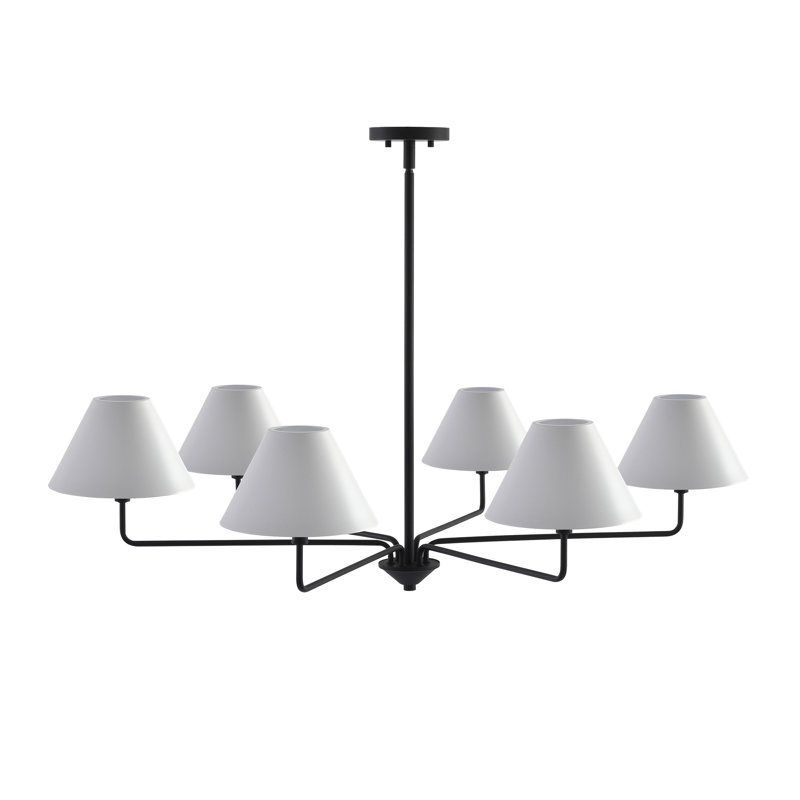 6-Light Novelty Dimmable Chandelier, Matte Black
