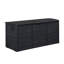 Boîte de rangement de jardin en plastique 75gal (280l) noire - Siège verrouillable avec roues, résistant aux intempéries pour les outils, les coussins et les jouets