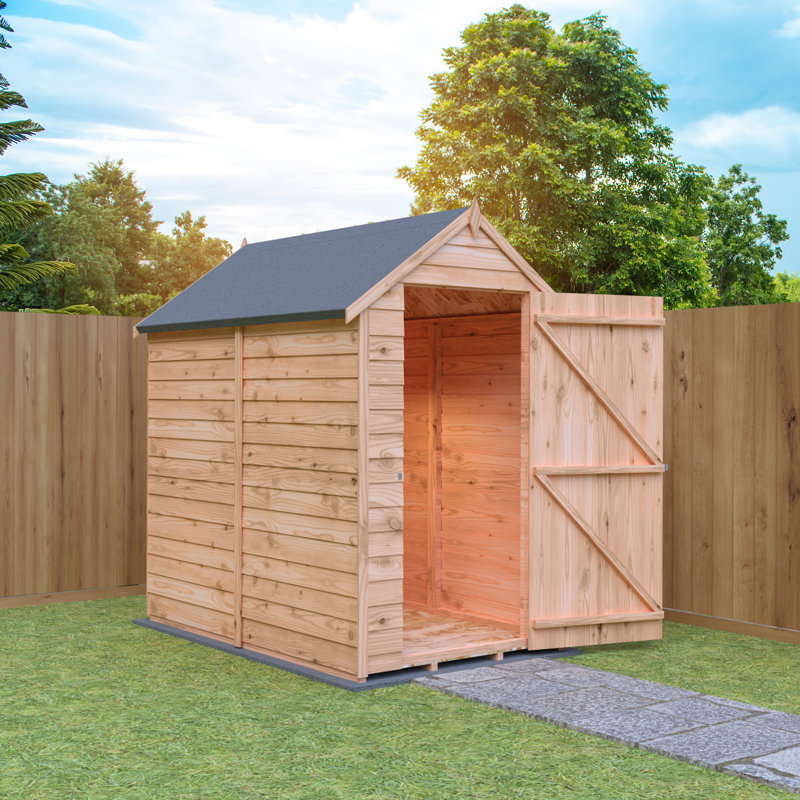 Garden Value 4 ft. W x 6 ft. D Overlap Garden Shed, No