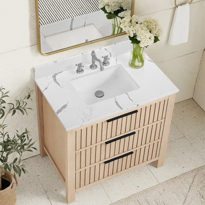 Plateau de meuble-lavabo simple 36 po avec lavabo 36 po