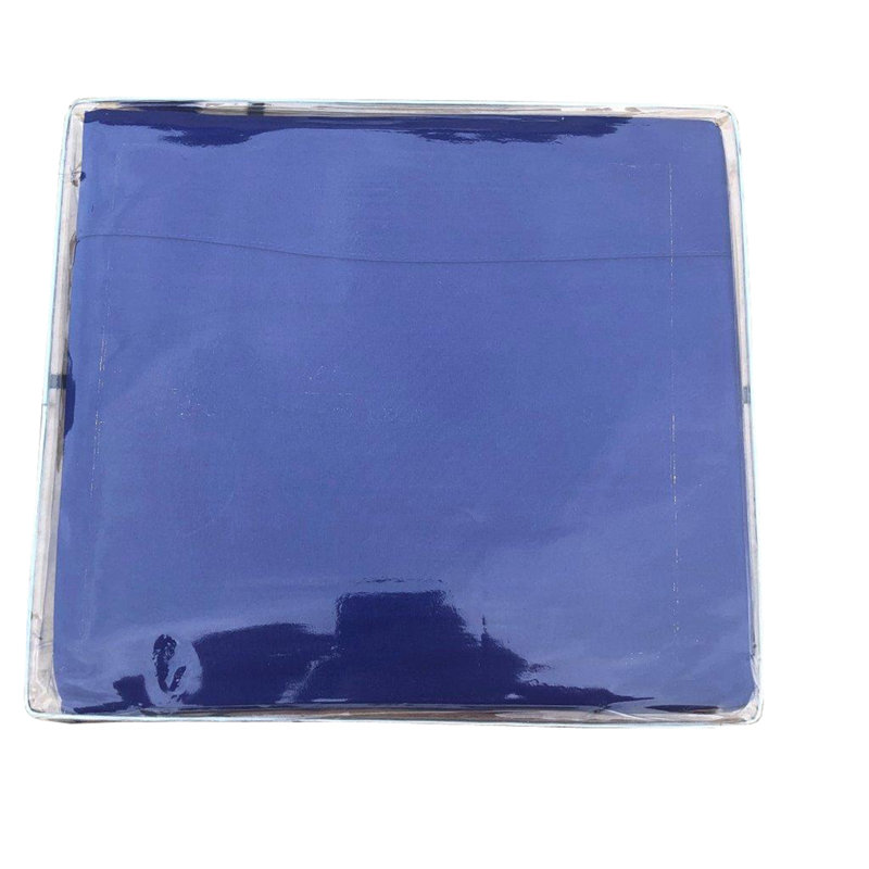 Ensemble de draps en flanelle de coton mélangé, grand, Bleu royal