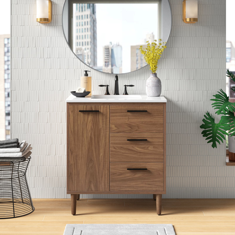Ensemble de meuble-lavabo simple 30 po Baldwin, Bleu