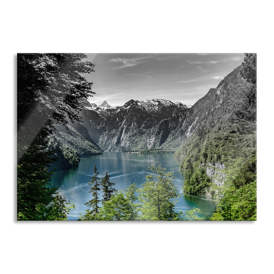 Glasbild Blick auf den Königssee